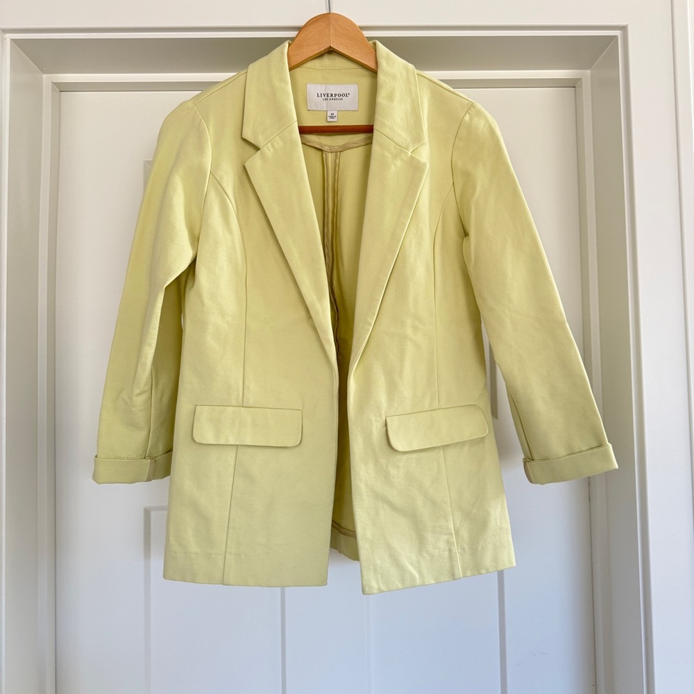 Liverpool Chartreuse Boyfriend Blazer
